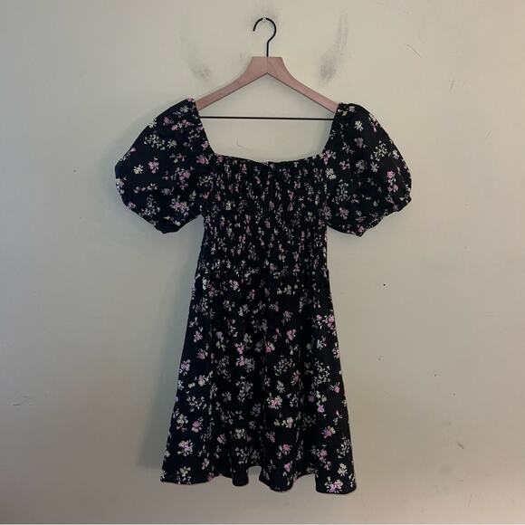 NWT CITY CHIC black summer denim ditsy dress M - Picture 4 of 7